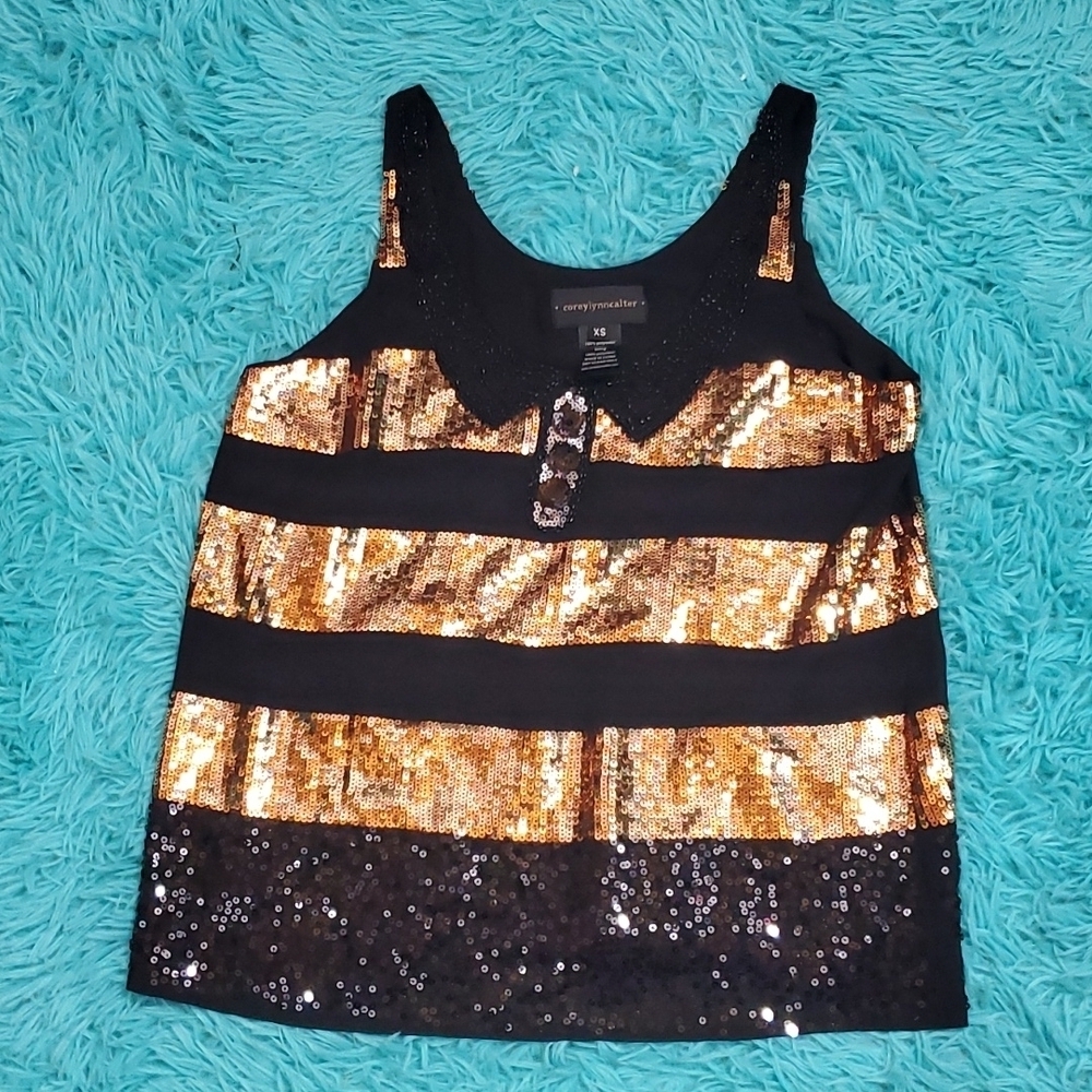Corey Lynn Calter Sequin Tank Top